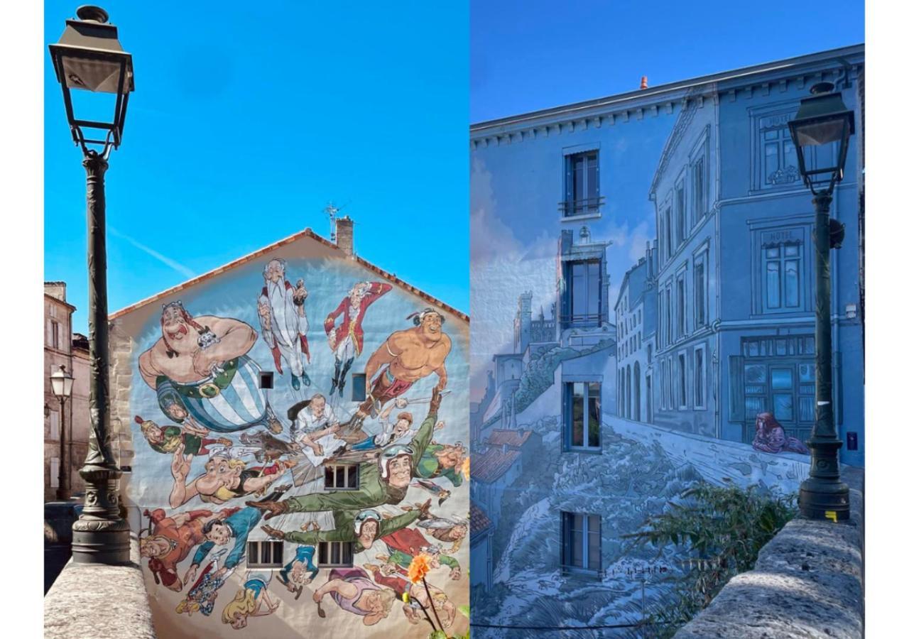 Appart Proche Gare Tgv Angouleme Deco Theme Bande Dessinee Exterior foto